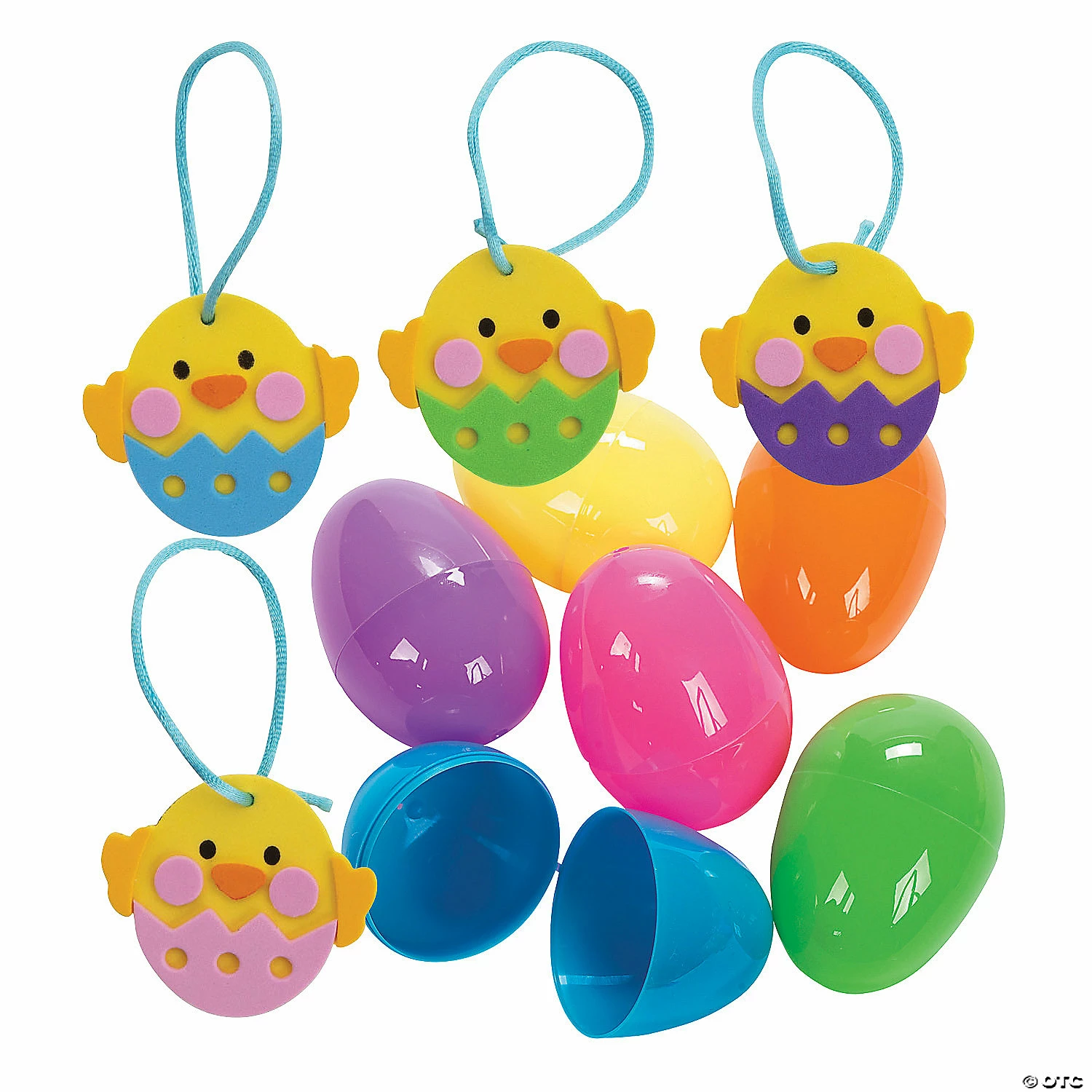 Discount βοΈ Bright Plastic Easter Eggs with Chick Ornament Craft Kit β Makes 24 π
