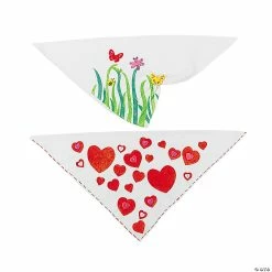 Budget ๐ Bulk DIY White Bandanas - 48 Pc. โค๏ธ