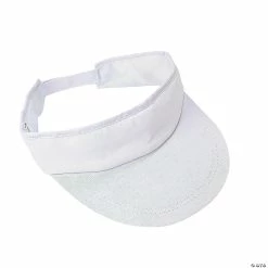 Coupon โค๏ธ Bulk DIY White Cotton Visors - 48 Pc. ๐