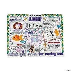 Deals π Color Your Own All About Lent Posters - 30 Pc. π
