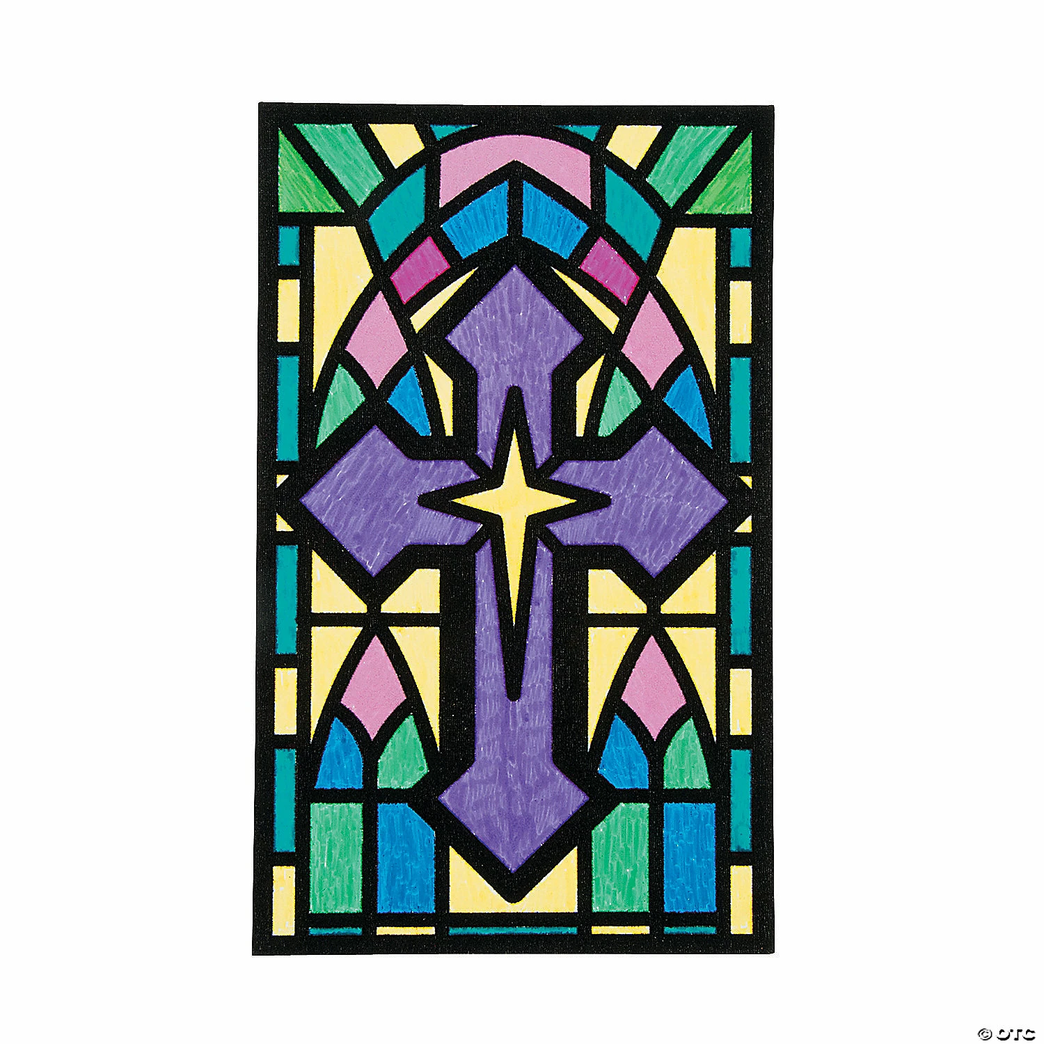 Wholesale ๐ Color Your Own Cross Fuzzy Pictures - 12 Pc. ๐