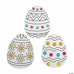 Hot Sale ⭐ Color Your Own Easter Egg Button Craft Kit – Makes 12 👍