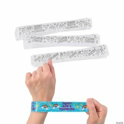 Cheap π Color Your Own Faith Slap Bracelets - 48 Pc. π