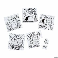Outlet 😍 Color Your Own He Lives Jigsaw Puzzles - Set of 50 ⌛