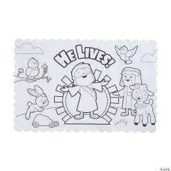 Top 10 🔔 Color Your Own He Lives Placemats - 12 Pc. 👍