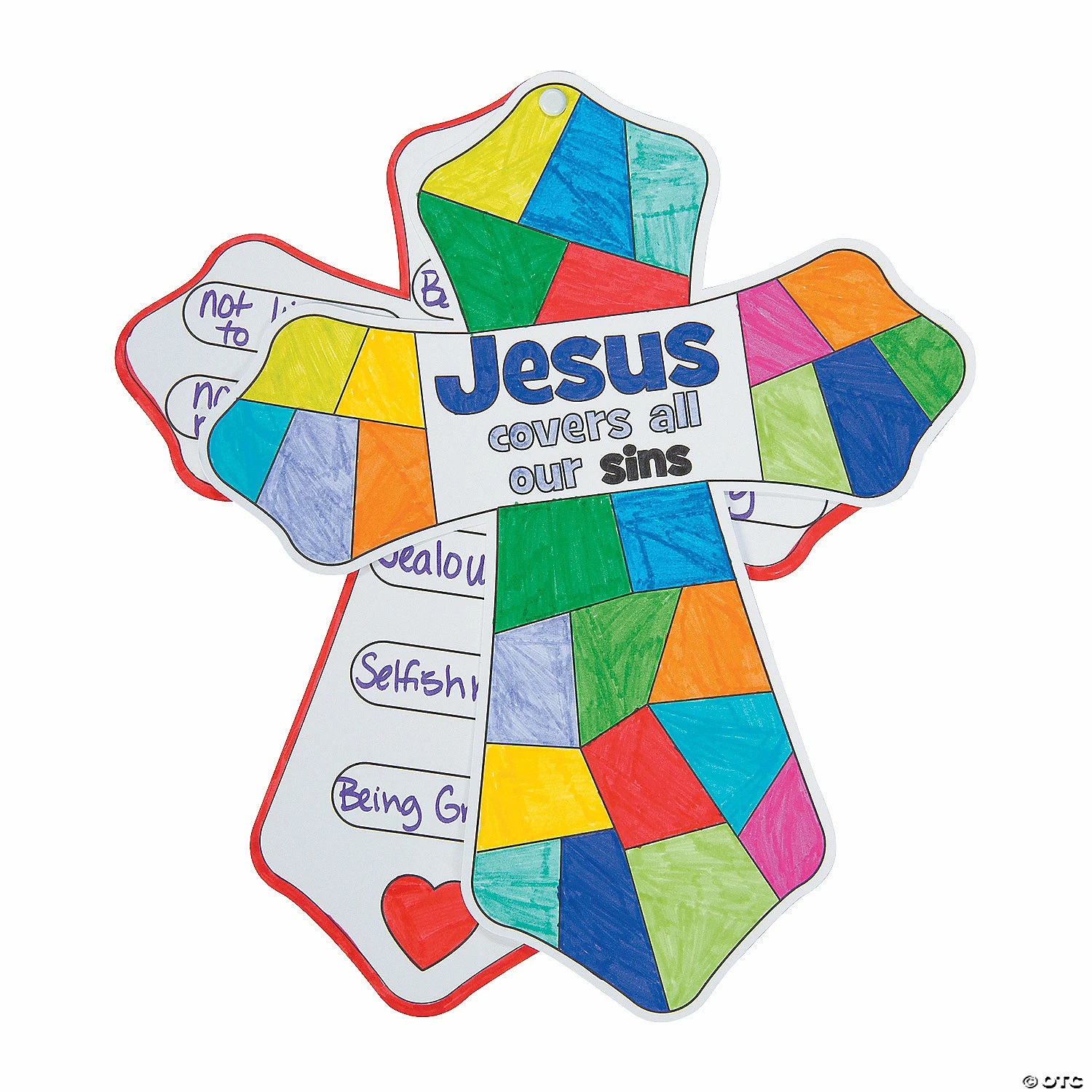Hot Sale 👏 Color Your Own Jesus Covers All Our Sins Crosses - 12 Pc. 😉 - Image 2