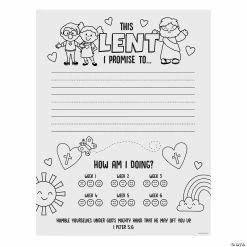 Deals 😍 Color Your Own Lent Promises Posters - 30 Pc. ❤️