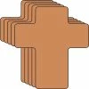 Wholesale 👏 Creative Shapes Etc. - Brown Cross Foam Single Color Creative Cut-outs- 3” 👍