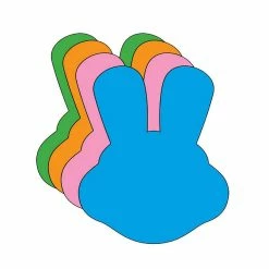 Outlet 🧨 Creative Shapes Etc. - Large Assorted Color Creative Foam Craft Cut-outs - Bunny With Ears 🎁