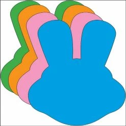 Deals 🎉 Creative Shapes Etc. - Small Assorted Color Creative Foam Craft Cut-outs - Bunny With Ears 🌟