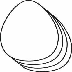 Budget ✨ Creative Shapes Etc. - Small Single Color Creative Foam Craft Cut-outs - Egg 🧨