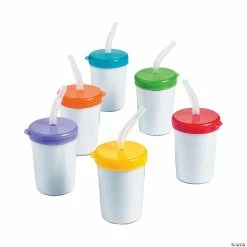 Brand new β DIY Cups with Lids & Straws - 12 Pc. β€οΈ