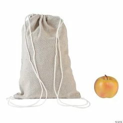 Wholesale ๐ DIY Medium Canvas Drawstring Bags - 12 Pc. โ๏ธ