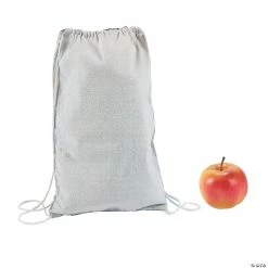 Buy โ DIY Medium White Canvas Drawstring Bags - 12 Pc. ๐