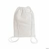 New ❤️ DIY Medium White Canvas Drawstring Bags - 48 Pc. 🛒