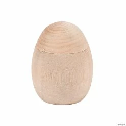 Hot Sale โ DIY Unfinished Wood Eggs with Lids - 12 Pc. ๐