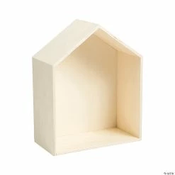 Budget ❤️ DIY Unfinished Wood House-Shaped Shadow Box 🛒
