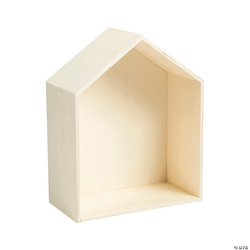 Budget โค๏ธ DIY Unfinished Wood House-Shaped Shadow Box ๐