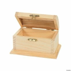 Buy ⭐ DIY Unfinished Wood Treasure Boxes - 12 Pc. 🔥