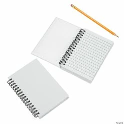 Hot Sale ๐ DIY White Canvas Spiral Notebooks - 12 Pc. ๐คฉ