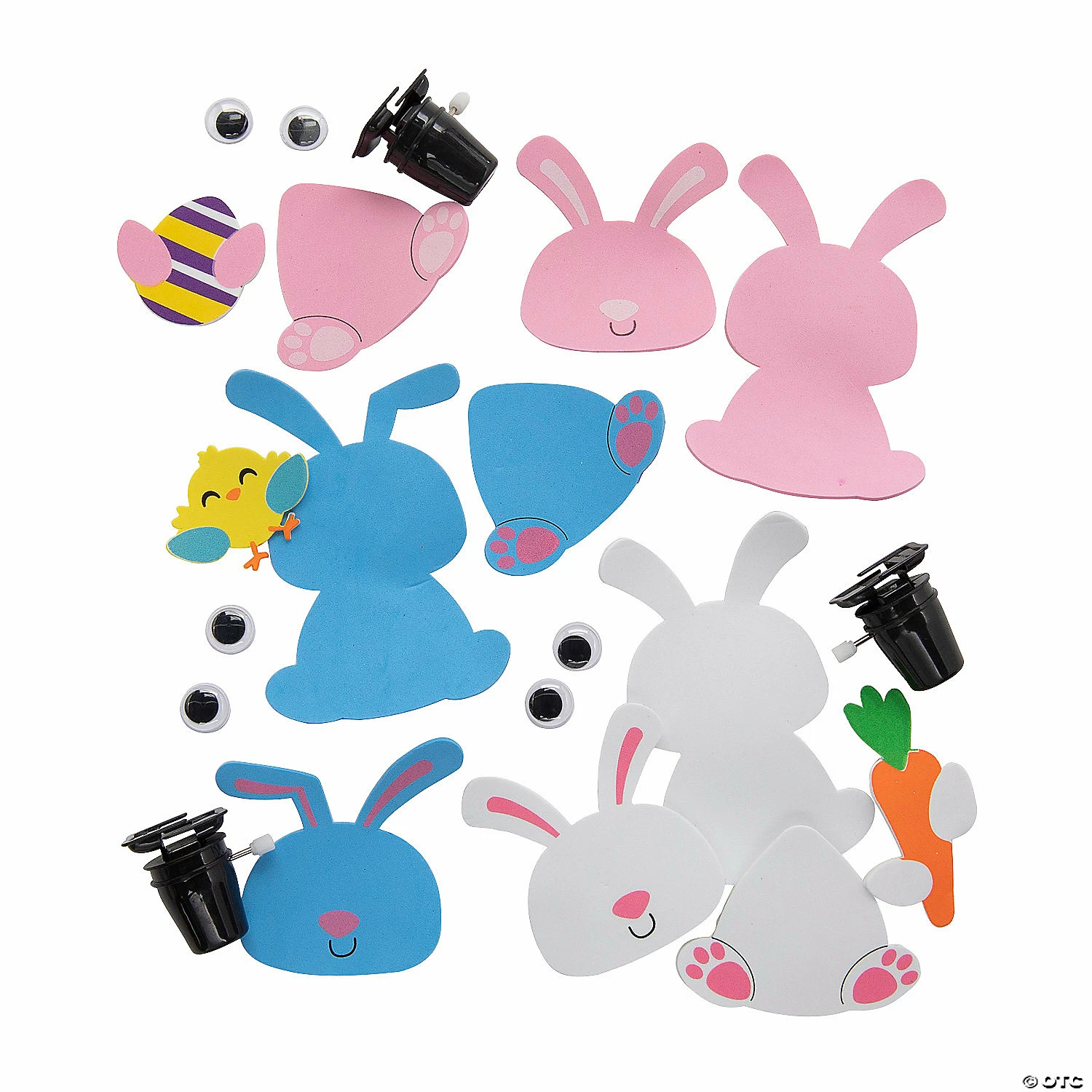 Hot Sale π₯° Easter Bunny Wind-Up Toy Craft Kit - Makes 12 βοΈ - Image 2