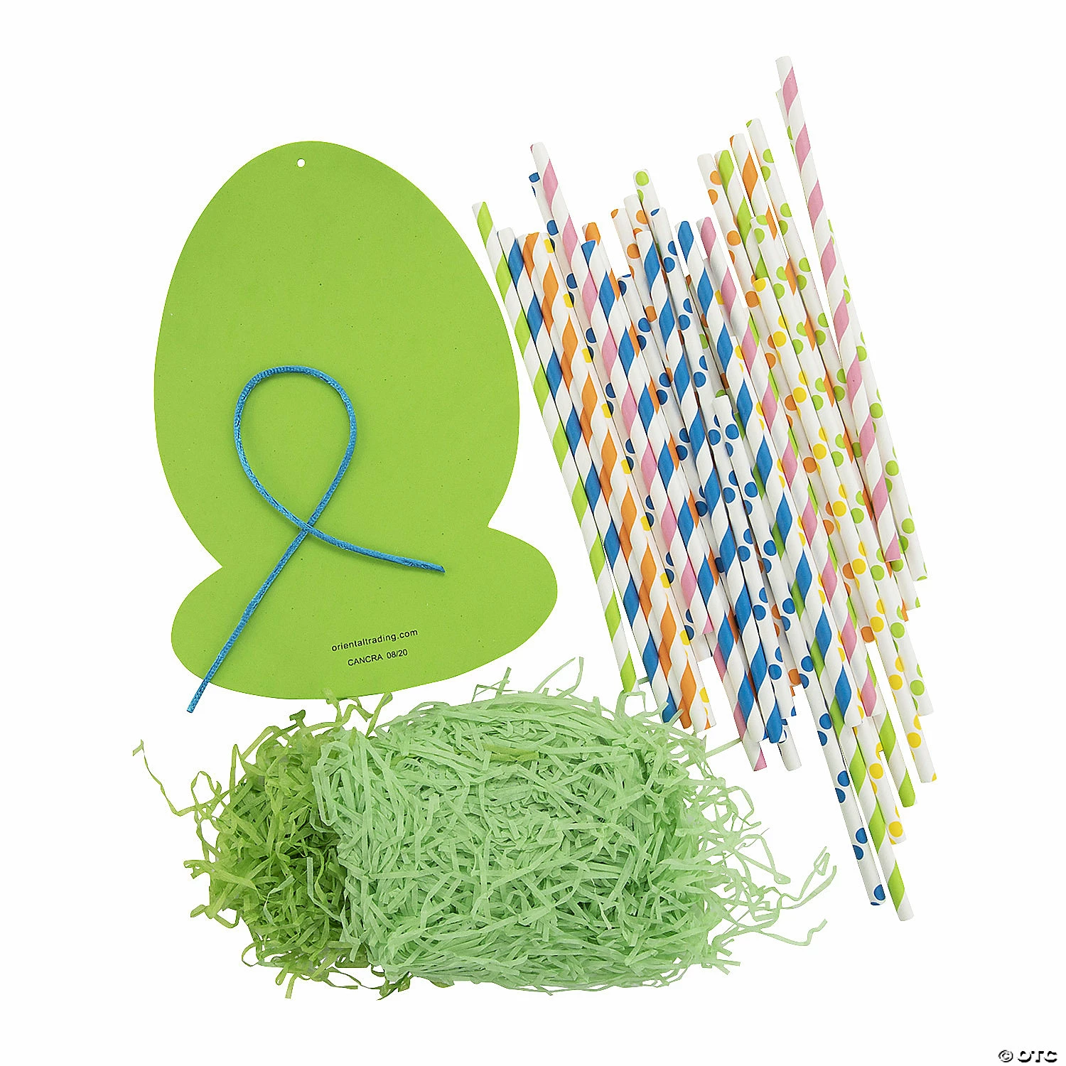 Outlet 🥰 Easter Egg Paper Straw Sign Craft Kit - Makes 6 🛒 - Image 2