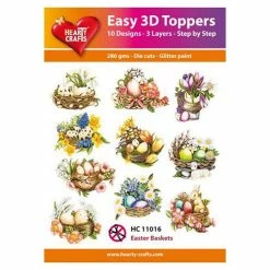 Promo 💯 Hearty Crafts Easy 3D Toppers Easter Baskets 💯