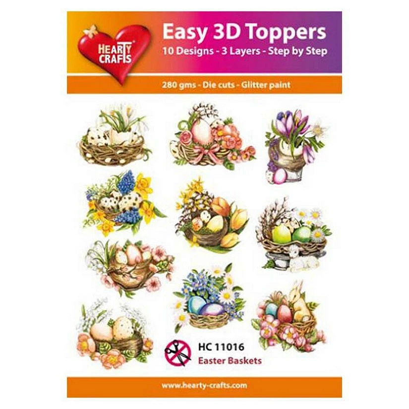 Promo π― Hearty Crafts Easy 3D Toppers Easter Baskets π―