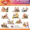 Best Sale ❤️ Hearty Crafts Easy 3D Toppers Easter Vintage 2 🔔