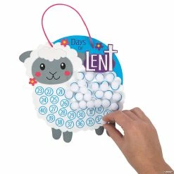 Discount ๐ Lenten Lamb Countdown Pom-Pom Craft Kit - Makes 12 ๐