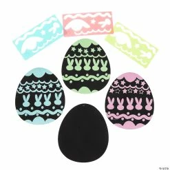 Cheapest 🎉 Magic Color Scratch Easter Eggs with Stencils – 12 Pc. ✔️