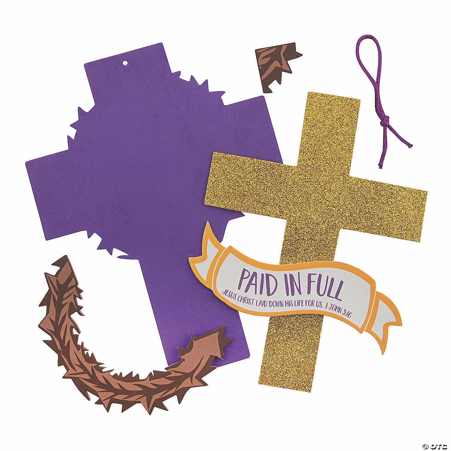 New 𧨠Paid in Full Glitter Cross Craft Kit - Makes 12 π