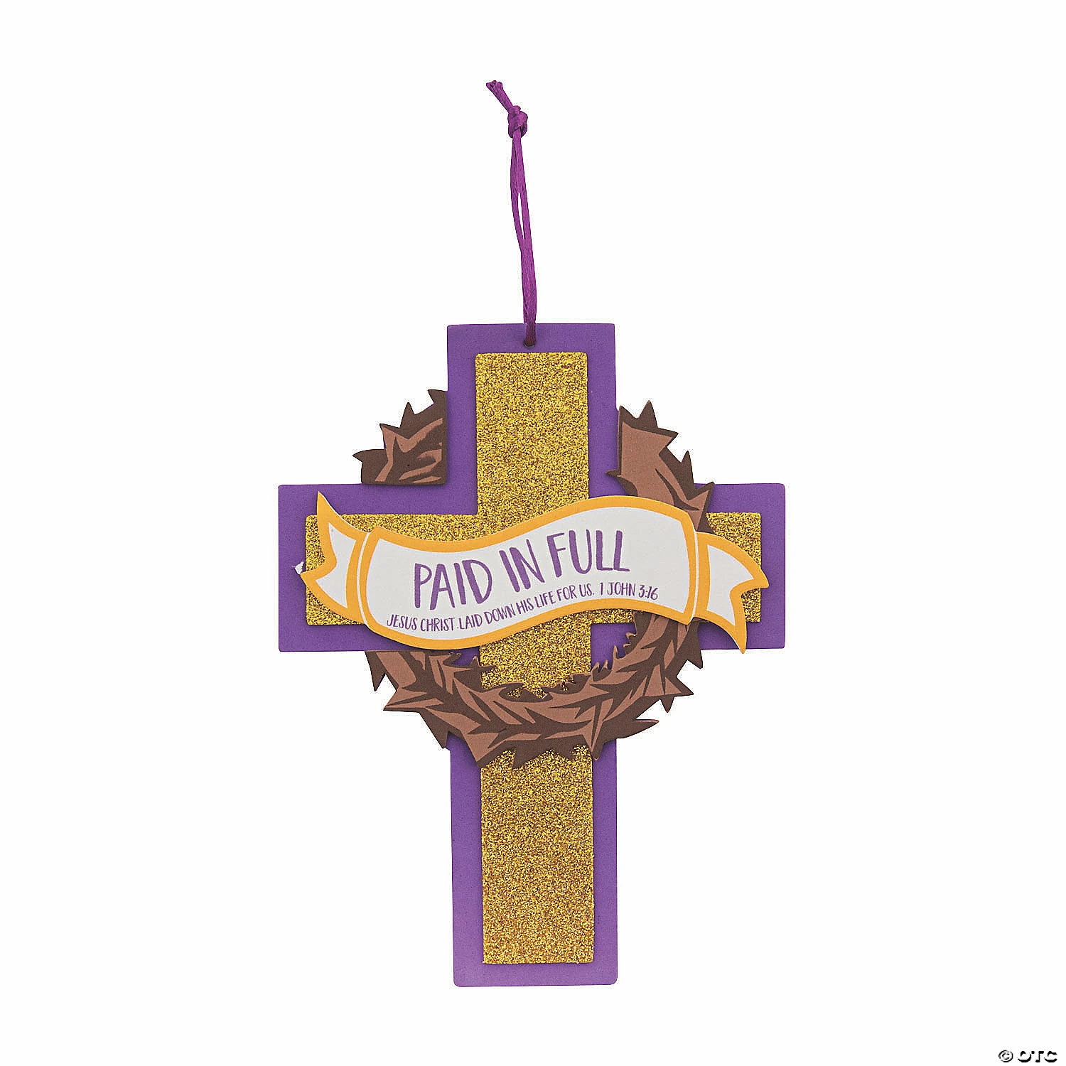 New 𧨠Paid in Full Glitter Cross Craft Kit - Makes 12 π - Image 2