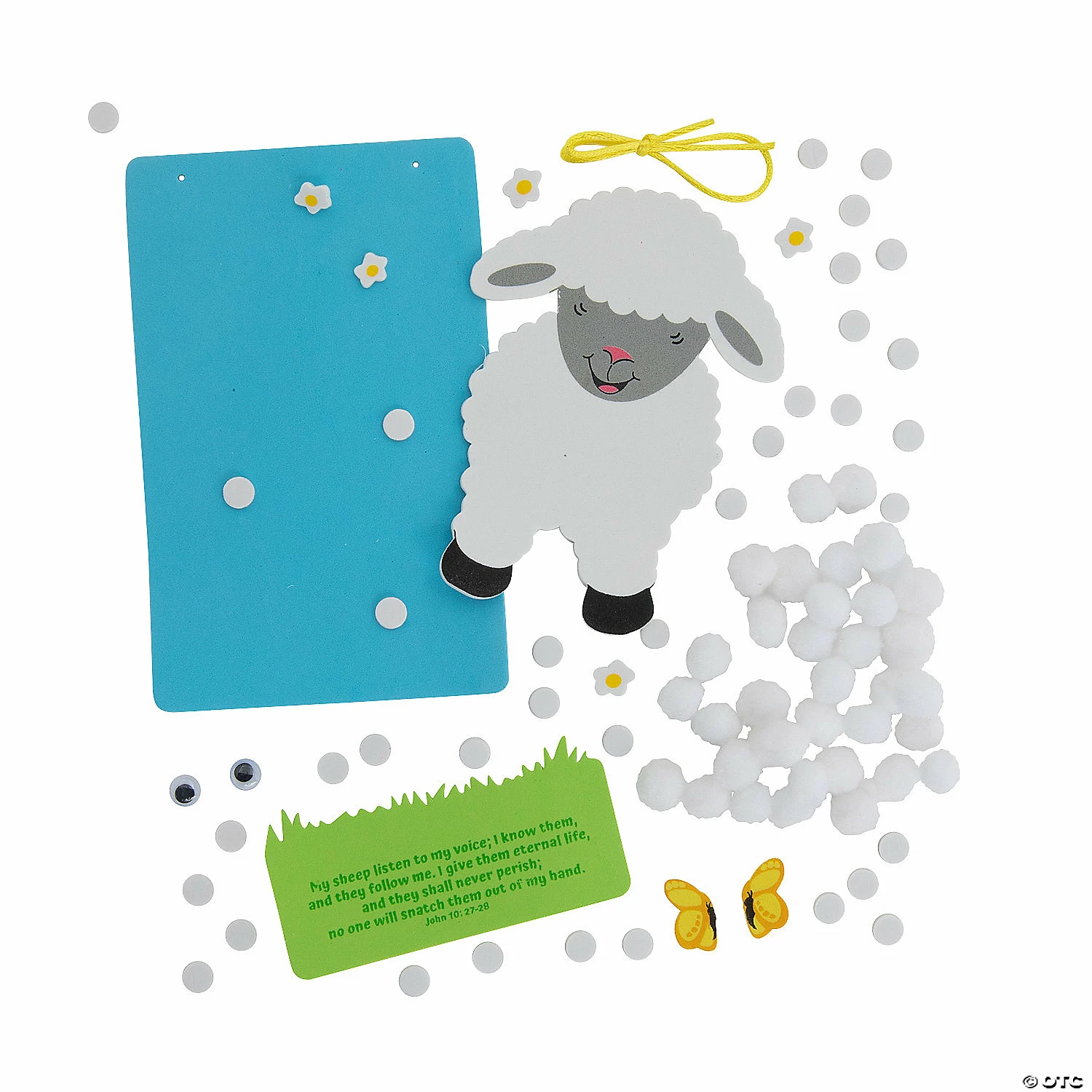 Brand new β Sheep of Faith Sign with Verse Craft Kit - Makes 12 π - Image 2